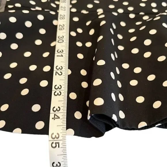 Slate & Willow Black Polka Dot Dress Poly Spandex Women's Ruffle Bottom Size 6 - Picture 11 of 11